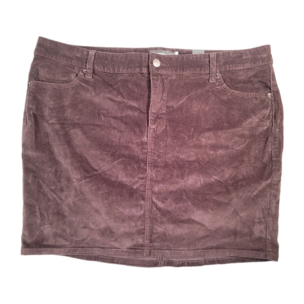 NWT Torrid Skirt Womens 20 Java Brown Stretch Corduroy Mini 5 Pocket Fall Casual